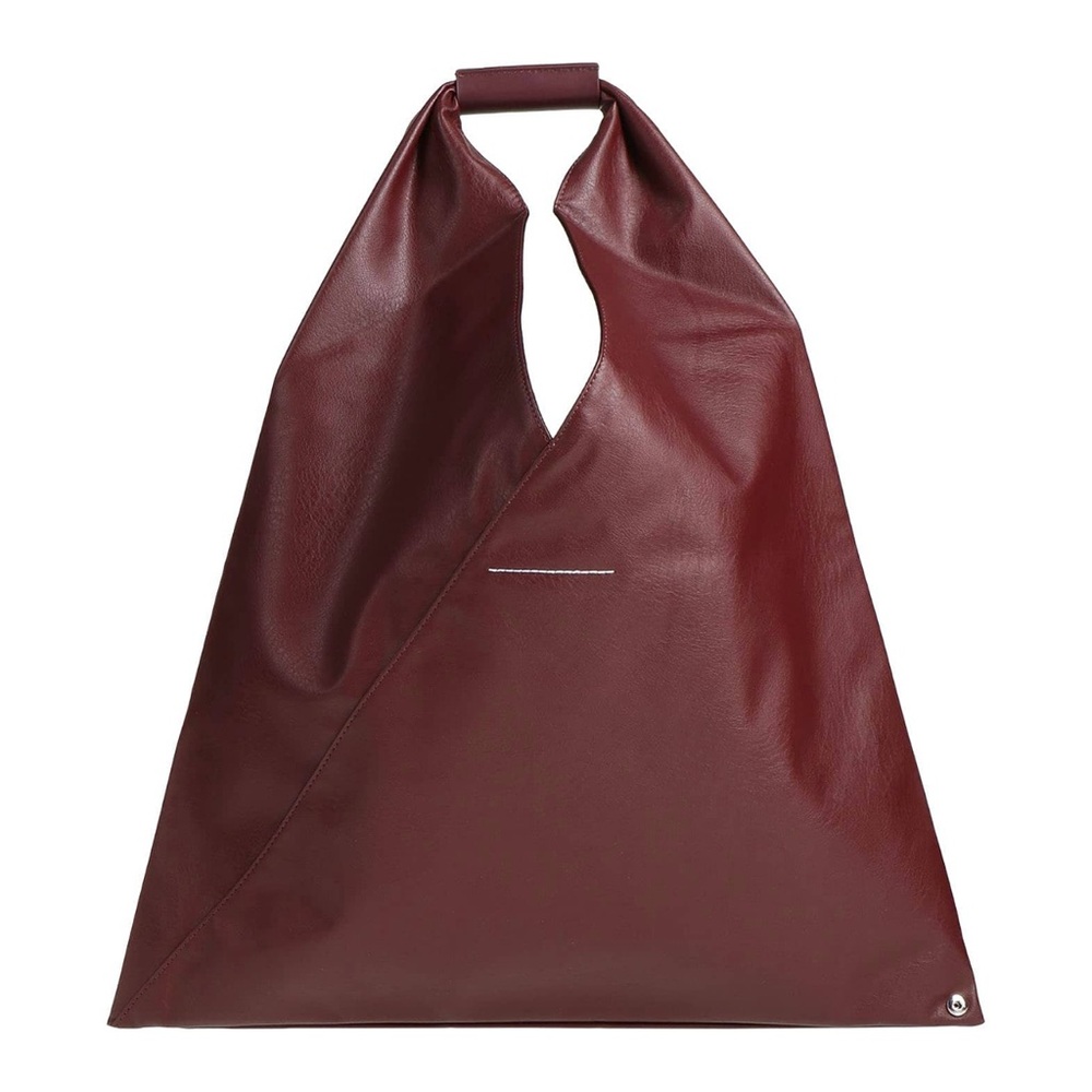 Maison Martin Margiela Burgundy Leather Triangle Tote